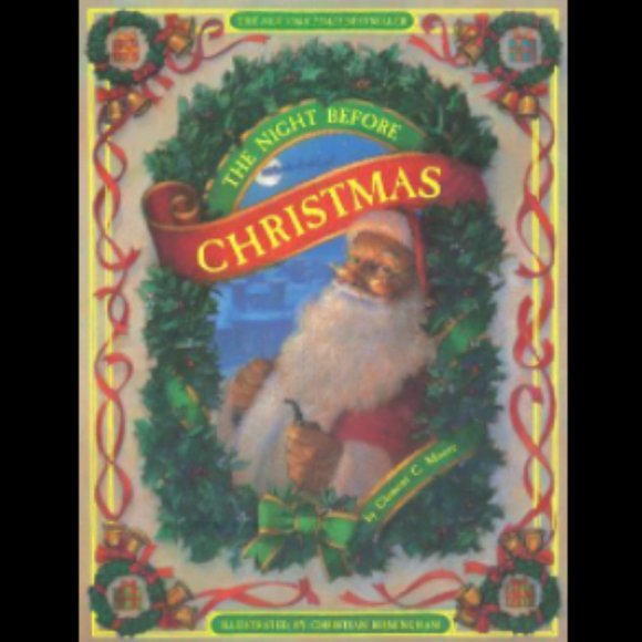 The Night Before Christmas by Clement Clarke Moore Hardcover W/ Dust Cover 1995 - Picture 2 of 2